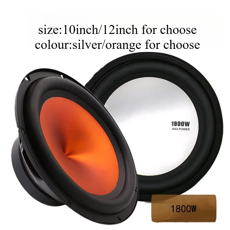 Car Subwoofer 12 Inch 1500W - Subwoofer Mobil 1500W-10inci/1800W-12inci Perak/Oranye Opsional, Voice