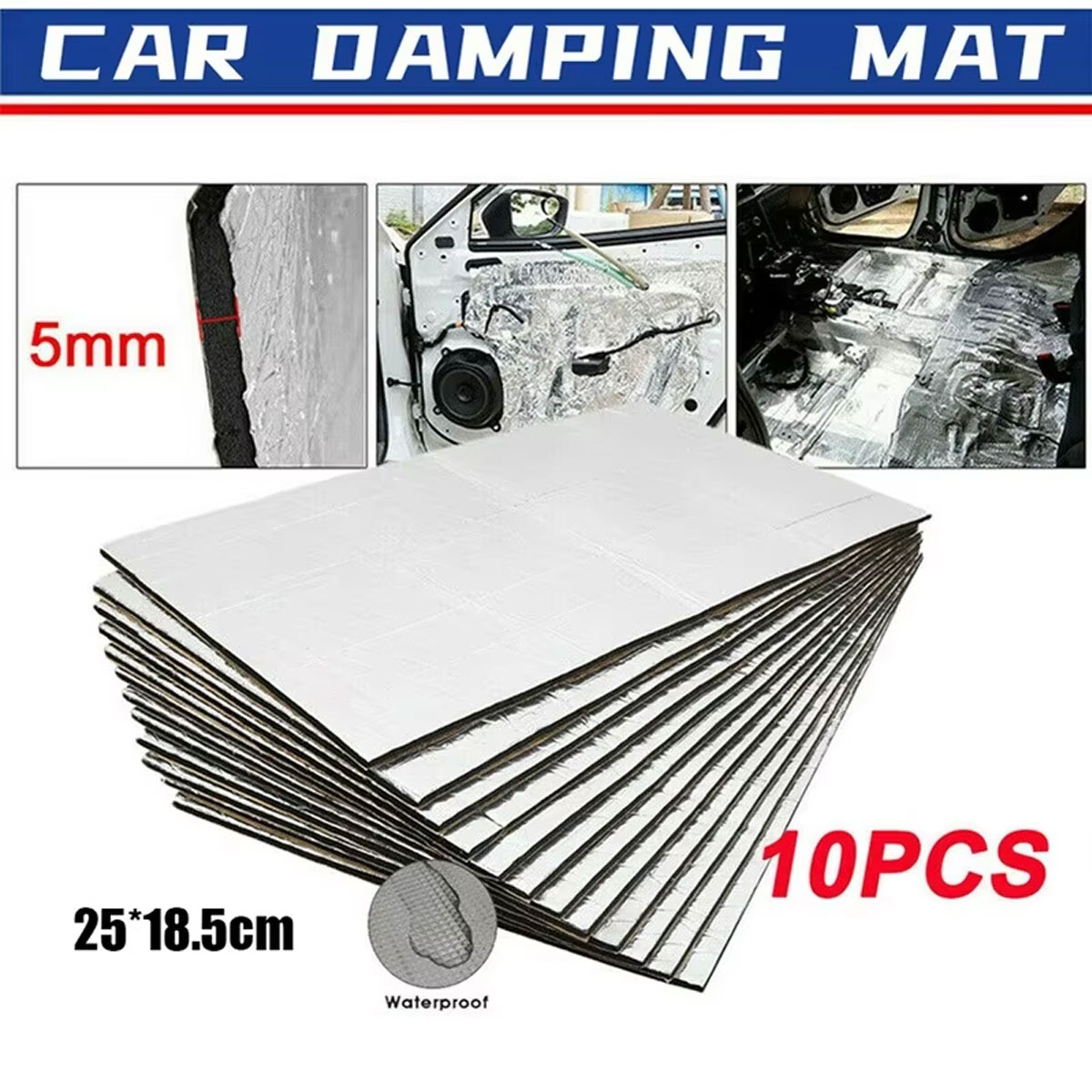 Car Audio Sound Deadening Mat - 10pcs Peredam Suara Mobil Van, Mat