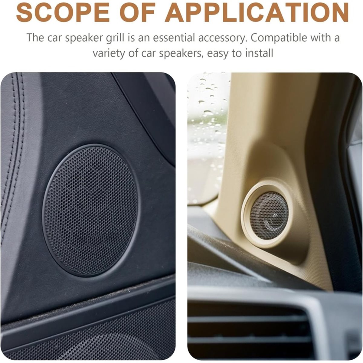 Car Subwoofer Grill Protector - 2 buah Penutup Jaring Speaker Persegi