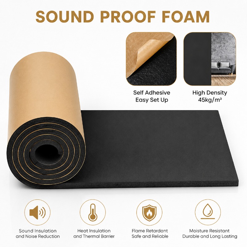 Car Audio Sound Deadening Mat - Roll Busa Sel Tertutup Perekat Sendiri