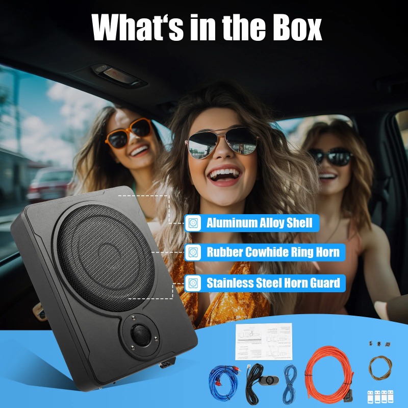 Under Seat Subwoofer Slim 8 Inch - Subwoofer Aktif 8 Inci untuk Mobil,