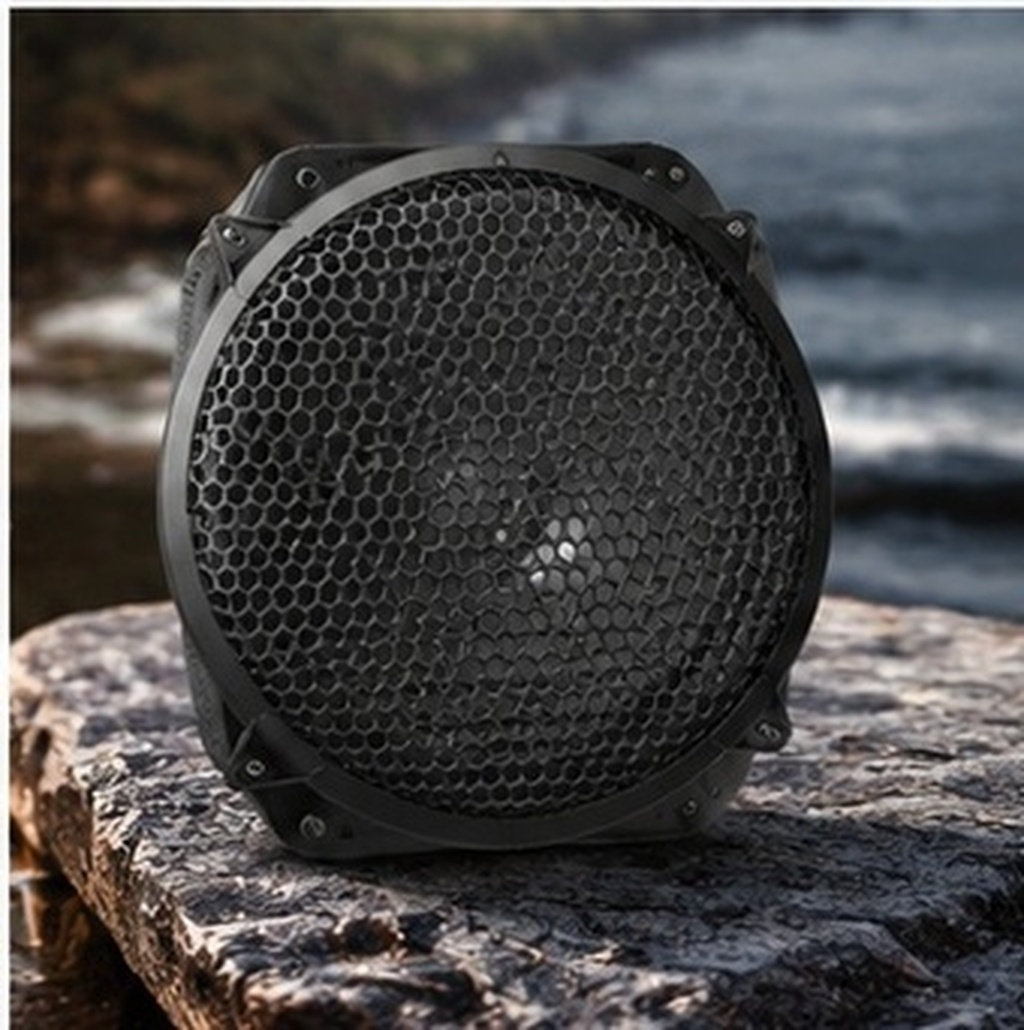 Car Subwoofer Grill Protector - Kisi-kisi Speaker Hitam ABS, Pelindung Subwoofer