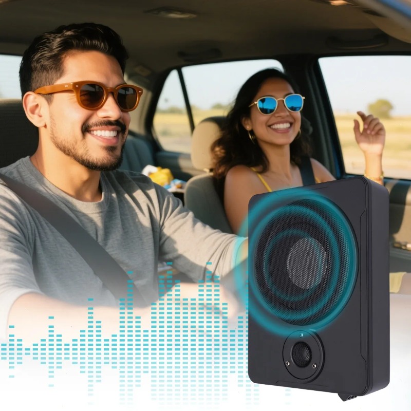 Under Seat Subwoofer Slim 8 Inch - Subwoofer Aktif untuk Mobil, 600W, 8