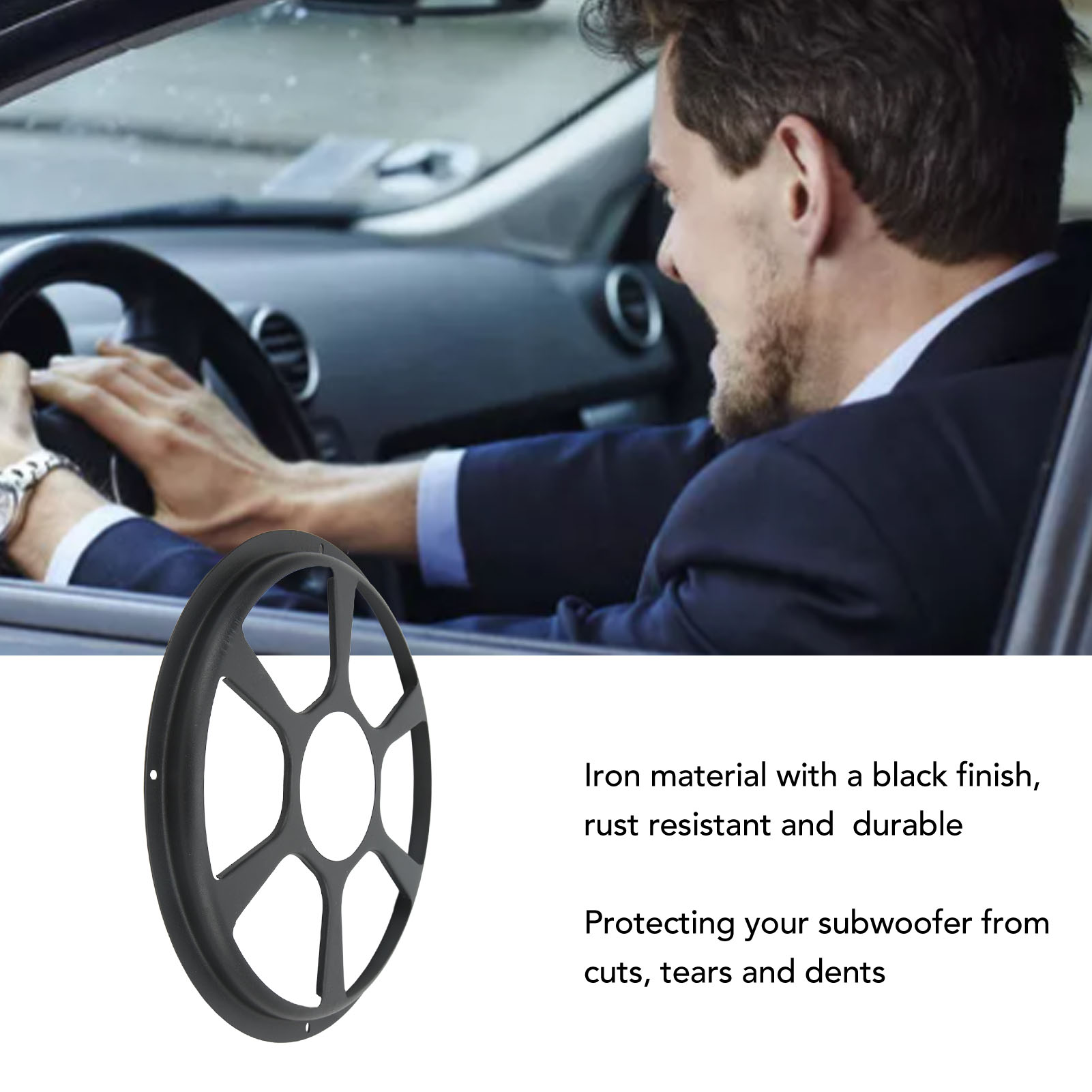 Car Subwoofer Grill Protector - Penutup Dekoratif Speaker Audio Mobil Pelindung