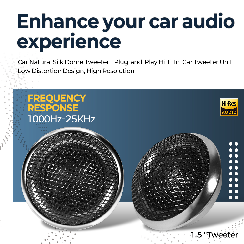Car Audio Tweeter Silk Dome - Tweeter Speaker Stereo Ketepatan Tinggi Mobil