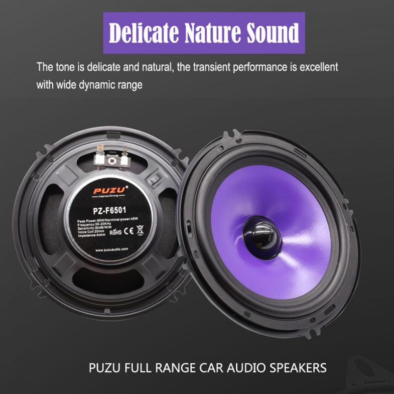 2Pcs 6.5 Inci 90W Full Range F - Car Audio Component Speaker 6.5 ulasan dan harga