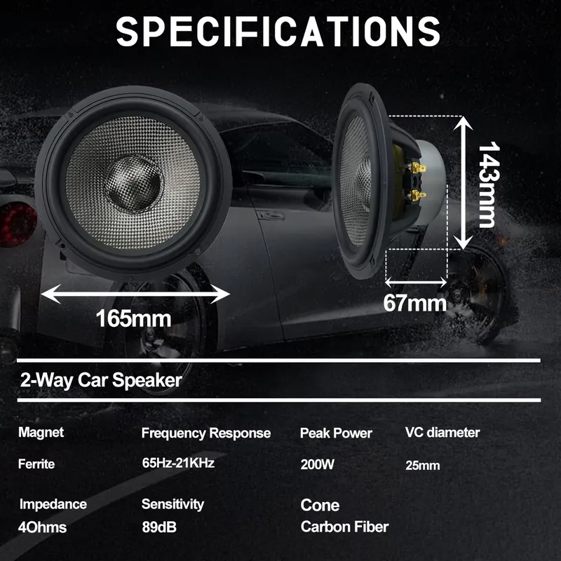 Kedatangan Baru Zeming Audio S - Car Audio Component Speaker 6.5 ulasan dan harga